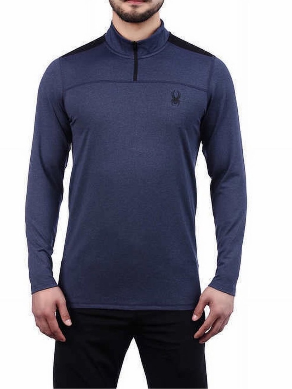 Spyder Men's Activewear ¼ Zip Pullover, Heather Navy Mens Size XL